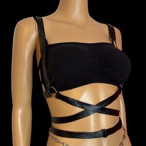 iHeartRaves Black Strappy Harness new with  tags